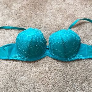 Teal push-up bra